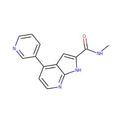 CNC(=O)c1cc2c(-c3cccnc3)ccnc2[nH]1 ZINC001772633086