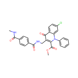 CNC(=O)c1ccc(C(=O)NCc2c(C(=O)OC)n(-c3ccccc3)c3cc(Cl)ccc3c2=O)cc1 ZINC000096170210