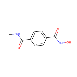 CNC(=O)c1ccc(C(=O)NO)cc1 ZINC000095589859