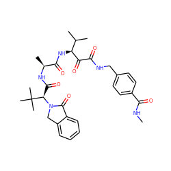 CNC(=O)c1ccc(CNC(=O)C(=O)[C@@H](NC(=O)[C@H](C)NC(=O)[C@@H](N2Cc3ccccc3C2=O)C(C)(C)C)C(C)C)cc1 ZINC000204200239