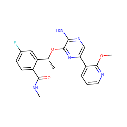 CNC(=O)c1ccc(F)cc1[C@@H](C)Oc1nc(-c2cccnc2OC)cnc1N ZINC000098209651