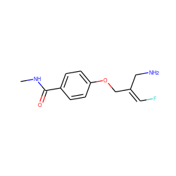 CNC(=O)c1ccc(OC/C(=C/F)CN)cc1 ZINC000205705619