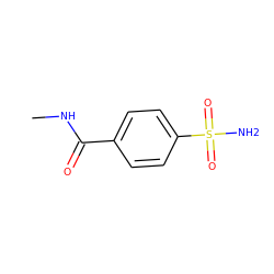 CNC(=O)c1ccc(S(N)(=O)=O)cc1 ZINC000000403245