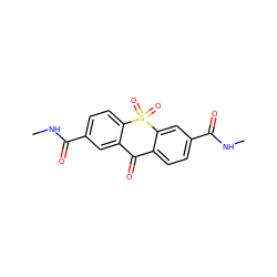 CNC(=O)c1ccc2c(c1)C(=O)c1ccc(C(=O)NC)cc1S2(=O)=O ZINC000013605978