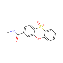 CNC(=O)c1ccc2c(c1)Oc1ccccc1S2(=O)=O ZINC000013606056