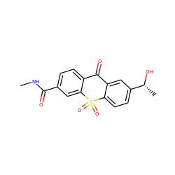 CNC(=O)c1ccc2c(c1)S(=O)(=O)c1ccc([C@@H](C)O)cc1C2=O ZINC000013606016