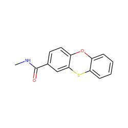 CNC(=O)c1ccc2c(c1)Sc1ccccc1O2 ZINC000013606049