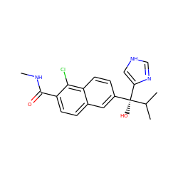 CNC(=O)c1ccc2cc([C@@](O)(c3c[nH]cn3)C(C)C)ccc2c1Cl ZINC000066066328