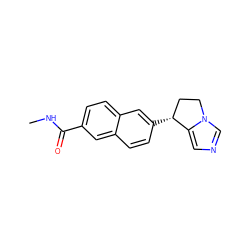 CNC(=O)c1ccc2cc([C@@H]3CCn4cncc43)ccc2c1 ZINC000073386134