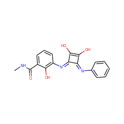 CNC(=O)c1cccc(/N=c2\c(O)c(O)\c2=N/c2ccccc2)c1O ZINC000036143776