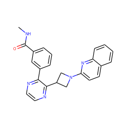 CNC(=O)c1cccc(-c2nccnc2C2CN(c3ccc4ccccc4n3)C2)c1 ZINC000169176428