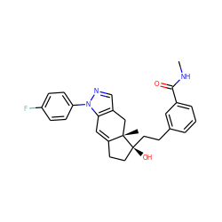 CNC(=O)c1cccc(CC[C@]2(O)CCC3=Cc4c(cnn4-c4ccc(F)cc4)C[C@@]32C)c1 ZINC000095559705