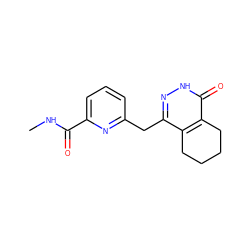 CNC(=O)c1cccc(Cc2n[nH]c(=O)c3c2CCCC3)n1 ZINC000167706179