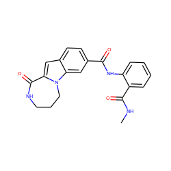 CNC(=O)c1ccccc1NC(=O)c1ccc2cc3n(c2c1)CCCNC3=O ZINC000117696969