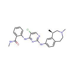 CNC(=O)c1ccccc1Nc1nc(Nc2ccc3c(c2)[C@@H](C)CN(C)CC3)ncc1Cl ZINC000169345215