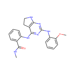 CNC(=O)c1ccccc1Nc1nc(Nc2ccccc2OC)nc2c1CCN2 ZINC000200870079