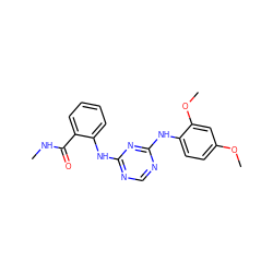 CNC(=O)c1ccccc1Nc1ncnc(Nc2ccc(OC)cc2OC)n1 ZINC000096273914