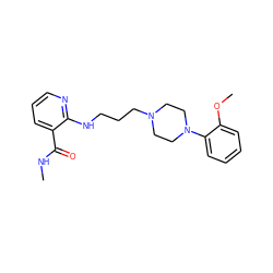 CNC(=O)c1cccnc1NCCCN1CCN(c2ccccc2OC)CC1 ZINC000013764469