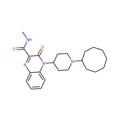 CNC(=O)c1nc2ccccc2n(C2CCN(C3CCCCCCC3)CC2)c1=O ZINC000143897703