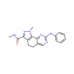 CNC(=O)c1nn(C)c2c1CCc1cnc(Nc3ccccc3)nc1-2 ZINC000042201316