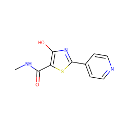 CNC(=O)c1sc(-c2ccncc2)nc1O ZINC000169342555