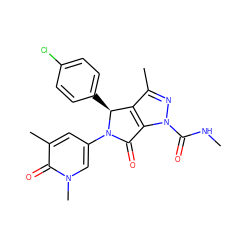 CNC(=O)n1nc(C)c2c1C(=O)N(c1cc(C)c(=O)n(C)c1)[C@H]2c1ccc(Cl)cc1 ZINC000261191454