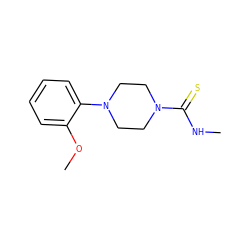 CNC(=S)N1CCN(c2ccccc2OC)CC1 ZINC000000112388