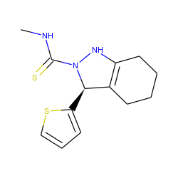 CNC(=S)N1NC2=C(CCCC2)[C@H]1c1cccs1 ZINC000045357674