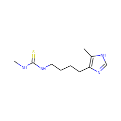 CNC(=S)NCCCCc1nc[nH]c1C ZINC000008466134