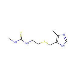 CNC(=S)NCCSCc1[nH]cnc1C ZINC000005424950