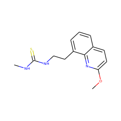 CNC(=S)NCCc1cccc2ccc(OC)nc12 ZINC001772645994