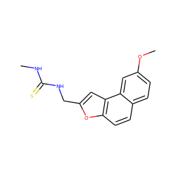 CNC(=S)NCc1cc2c(ccc3ccc(OC)cc32)o1 ZINC000653692096