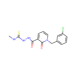 CNC(=S)NNC(=O)c1cccn(Cc2cccc(Cl)c2)c1=O ZINC000013858385