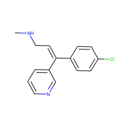 CNC/C=C(/c1ccc(Cl)cc1)c1cccnc1 ZINC000029318175