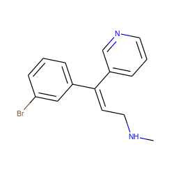 CNC/C=C(\c1cccnc1)c1cccc(Br)c1 ZINC000029316454