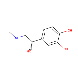 CNC[C@@H](O)c1ccc(O)c(O)c1 ZINC000000039090