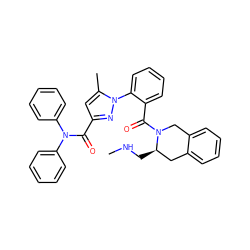 CNC[C@@H]1Cc2ccccc2CN1C(=O)c1ccccc1-n1nc(C(=O)N(c2ccccc2)c2ccccc2)cc1C ZINC000029465086