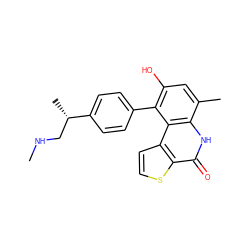 CNC[C@H](C)c1ccc(-c2c(O)cc(C)c3[nH]c(=O)c4sccc4c23)cc1 ZINC000165037400