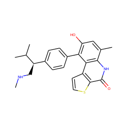 CNC[C@H](c1ccc(-c2c(O)cc(C)c3[nH]c(=O)c4sccc4c23)cc1)C(C)C ZINC000165874527