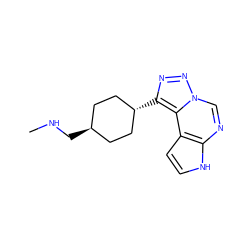 CNC[C@H]1CC[C@H](c2nnn3cnc4[nH]ccc4c23)CC1 ZINC001772633692