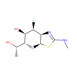 CNC1=N[C@@H]2[C@H](F)[C@H](O)[C@@H]([C@H](C)O)O[C@@H]2S1 ZINC000148943734