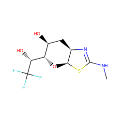 CNC1=N[C@@H]2C[C@H](O)[C@@H]([C@@H](O)C(F)(F)F)O[C@@H]2S1 ZINC000148902812