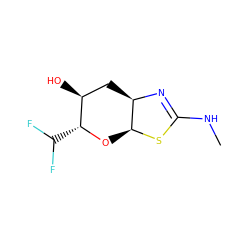 CNC1=N[C@@H]2C[C@H](O)[C@@H](C(F)F)O[C@@H]2S1 ZINC000203688781