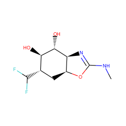 CNC1=N[C@H]2[C@H](C[C@H](C(F)F)[C@@H](O)[C@@H]2O)O1 ZINC000149055610