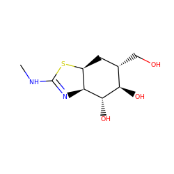 CNC1=N[C@H]2[C@H](C[C@H](CO)[C@@H](O)[C@@H]2O)S1 ZINC000147632017