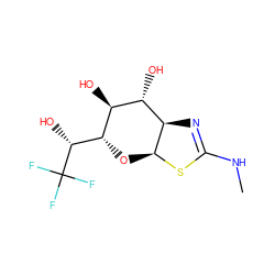 CNC1=N[C@H]2[C@H](O[C@H]([C@@H](O)C(F)(F)F)[C@@H](O)[C@@H]2O)S1 ZINC000167323418