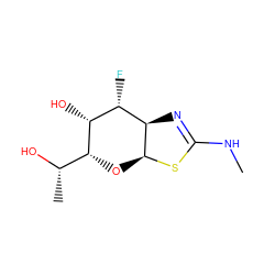 CNC1=N[C@H]2[C@H](O[C@H]([C@H](C)O)[C@H](O)[C@@H]2F)S1 ZINC000148984295