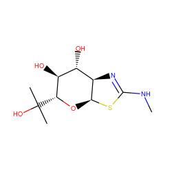 CNC1=N[C@H]2[C@H](O[C@H](C(C)(C)O)[C@@H](O)[C@@H]2O)S1 ZINC000167044891