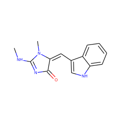 CNC1=NC(=O)/C(=C\c2c[nH]c3ccccc23)N1C ZINC000033954984