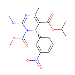 CNC1=NC(C)=C(C(=O)OC(C)C)[C@H](c2cccc([N+](=O)[O-])c2)N1C(=O)OC ZINC000096272079